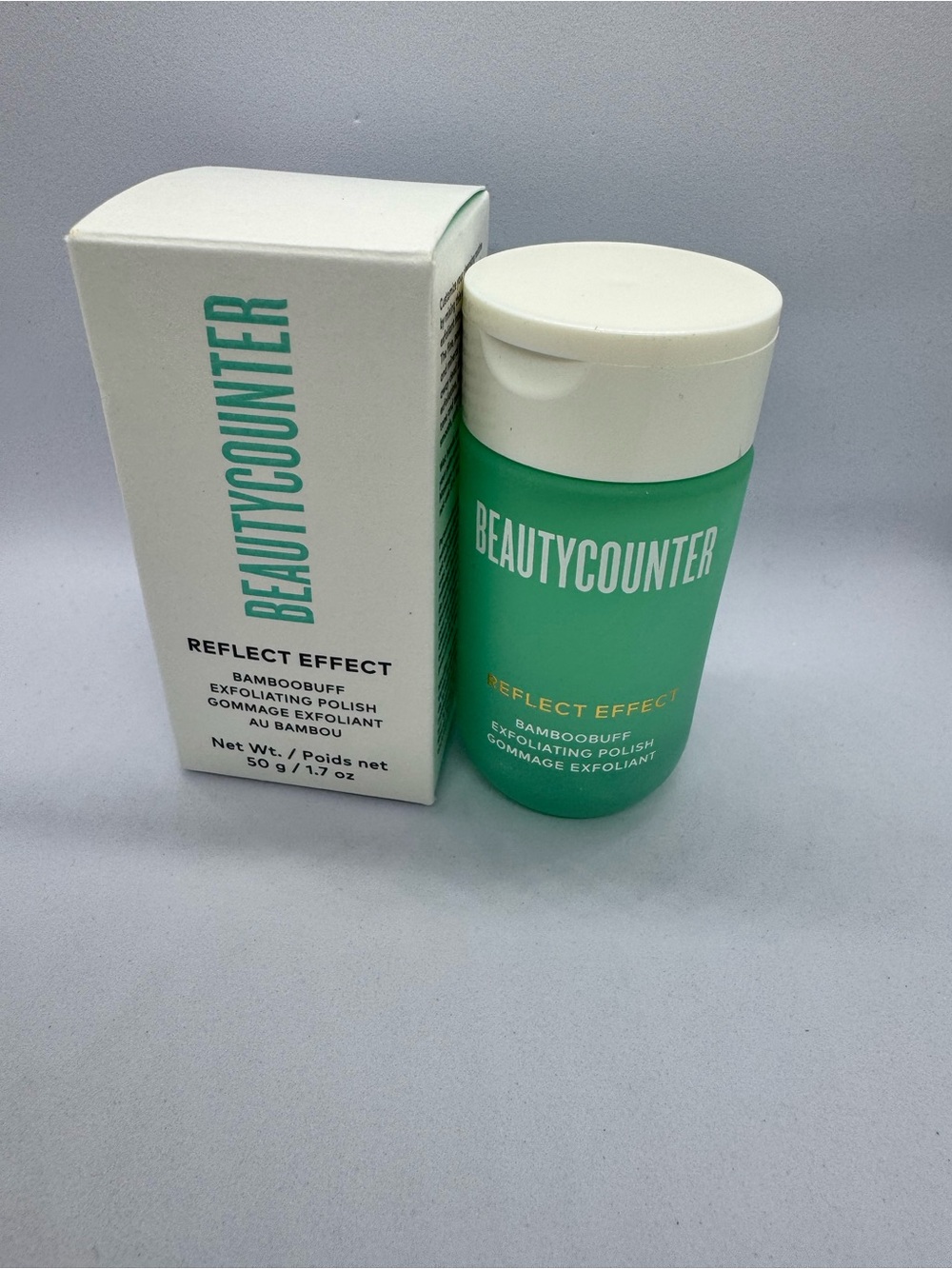 Beautycounter Green Reflect Effect Bamboobuff Exfoliating Polish